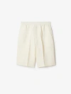 Burberry Tailored Canvas Shorts In Pearl