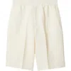 Burberry Tailored Canvas Shorts In Pearl