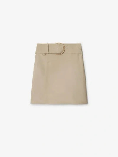 Burberry Canvas Trench Skirt In Beige