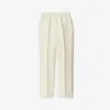 Burberry Tapered-leg Canvas Trousers In Cream