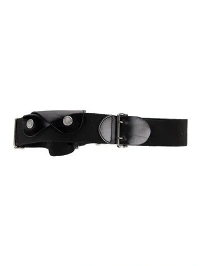 Pre-owned Burberry Canvas Waist Belt In Black