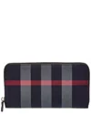 Burberry Canvas Wallet In Multi
