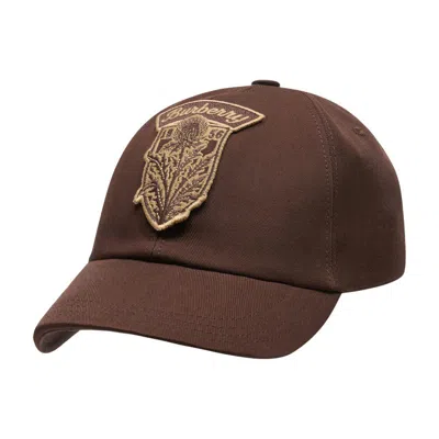 Burberry Cap In Brown