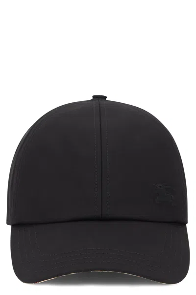Burberry Classic Cotton Visor Cap For Men In Black