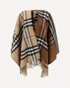 Burberry Wool And Cashmere Cape In Brown