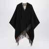 Burberry Cape With Check Pattern In Black