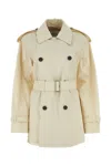 Burberry Short Cotton Gabardine Trench Coat