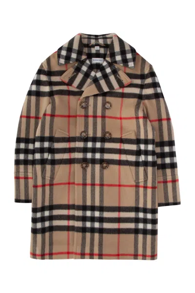 Burberry Kids' Cappotto In Archive Beige