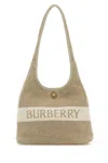 Burberry Women Cappuccino Canvas Shoulder Bag In Brown