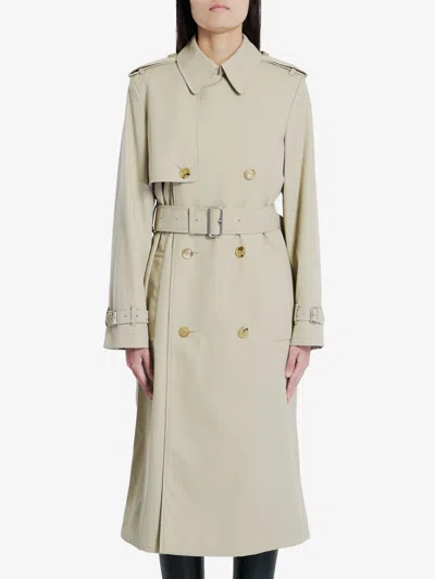 Burberry Cappuccino Polyester Blend Trench Coat