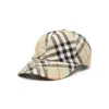 Burberry Baseball Cap Check Pattern With Ekd