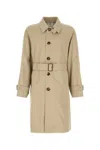 Burberry Trench Coat Gabardine Ajustable Cuffs Back Vent In Fossil