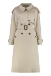 Burberry Women Beige Gabardine Fitzrovia Long Trench Coat In Brown