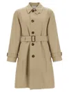 Burberry Trench Coat Gabardine Ajustable Cuffs Back Vent In Beige
