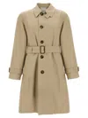 Burberry Trench Coat Gabardine Ajustable Cuffs Back Vent In Beige