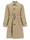 Burberry Trench Coat Gabardine Ajustable Cuffs Back Vent In Beige