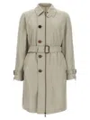 Burberry Car Coat Silk Coats And Trench Coats Gray