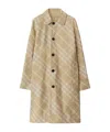 Burberry Car Reversible Check-print Coat In Nude
