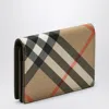 BURBERRY CARD AND BUSINESS CARD HOLDER CHECK SAND