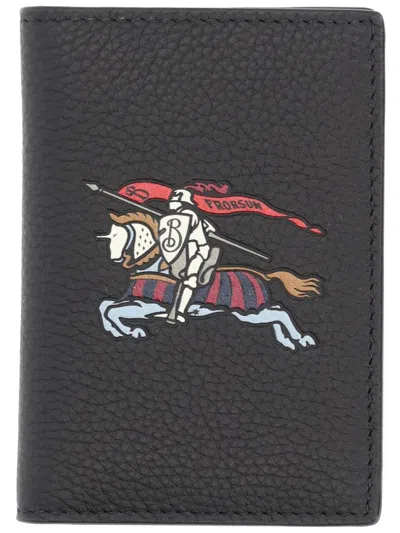 Burberry Card Holder "equestrian Knight Design" In Black