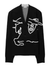Burberry Ekd-embroidered Cotton Sweatshirt In Black