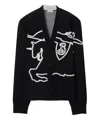 Burberry Ekd-embroidered Cotton Sweatshirt In Black