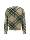 Burberry Check Pattern Cardigan Jacket In Flax Ip Check
