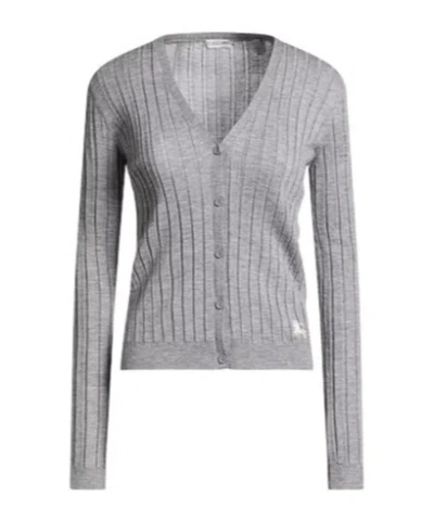 Burberry Cardigan In Gray
