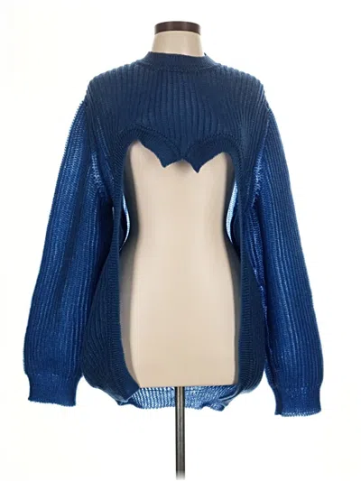 Pre-owned Burberry Cardigan Sweater In Blue