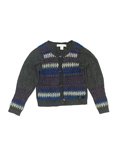 Pre-owned Burberry Kids' Cardigan Sweater In Gray