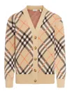 BURBERRY CARDIGAN WITH CHECK PRINT