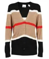 Burberry Cardigan With Striped Pattern In Multi