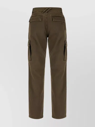 Burberry Cargo Belted Trousers Flap Pockets In Brown