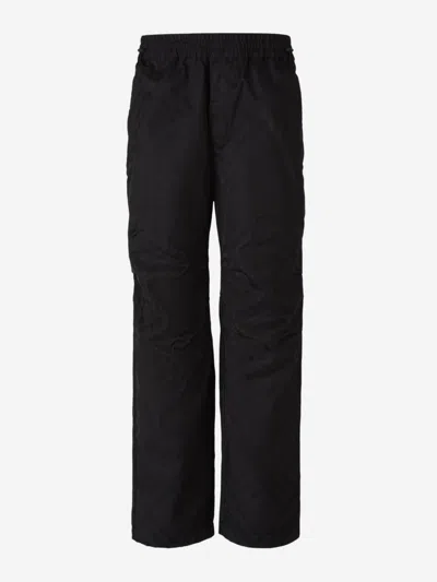 Burberry Cargo Check Pants In Black & White