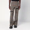 Burberry Cargo Pant With Embroidered Viscose Blend In Brown