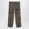 Burberry Cargo Pants Check Pattern In Silk Blend In Multi