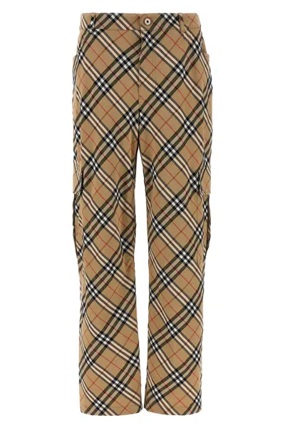 Burberry Functional Cargo Pocket Trousers In Beige