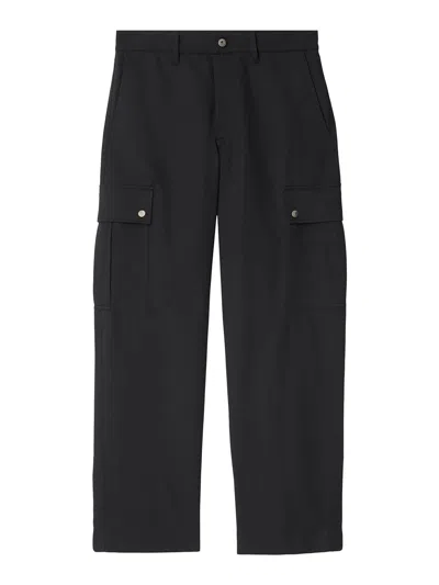 Burberry Straight-leg Cargo Trousers In Black