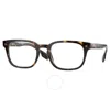 Burberry Carlyle Demo Rectangular Men's Eyeglasses Be2335 3002 53