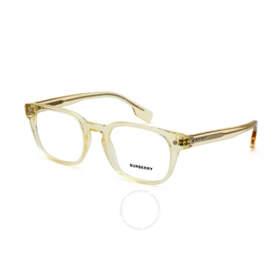 Burberry Carlyle Demo Square Men's Eyeglasses Be2335 3852 51 In Gold