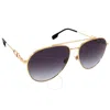 Burberry Carmen Gray Gradient Pilot Ladies Sunglasses Be3128 11098g 58 In Multi