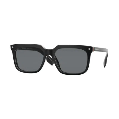 BURBERRY BURBERRY CARNABY DARK GRAY SQUARE MEN'S SUNGLASSES BE4337 379887 56