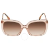 Burberry Caroll Gradient Brown Square Ladies Sunglasses Be4323 400613 54 In Brown / Peach