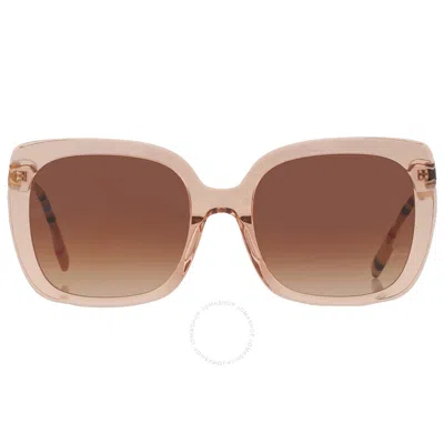 Burberry Caroll Gradient Brown Square Ladies Sunglasses Be4323f 400613 56
