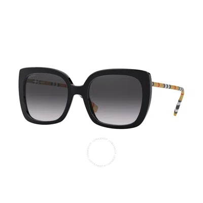 Burberry Caroll Gray Gradient Square Ladies Sunglasses Be4323f 38538g 56 In Black