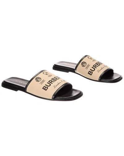 BURBERRY BURBERRY CAROLYN CANVAS & LEATHER SANDAL (AUTHENTIC PRE-LOVED)