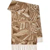 Burberry Carousel Ekd Cashmere Scarf In Camel