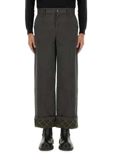 Burberry Regular Fit Carpenter Pants In Gray