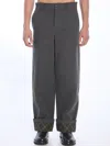 Burberry Carpenter Oversized Turn-up Pants In Black