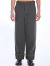 Burberry Carpenter Oversized Turn-up Pants In Charcoal